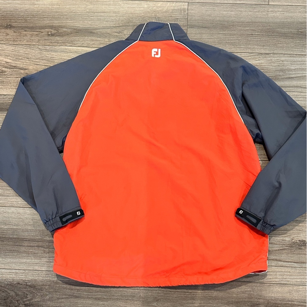 New! Footjoy Fugi Orange and Gray 1/2 Zip Windbreaker Pullover Size XL - Picture 3 of 9